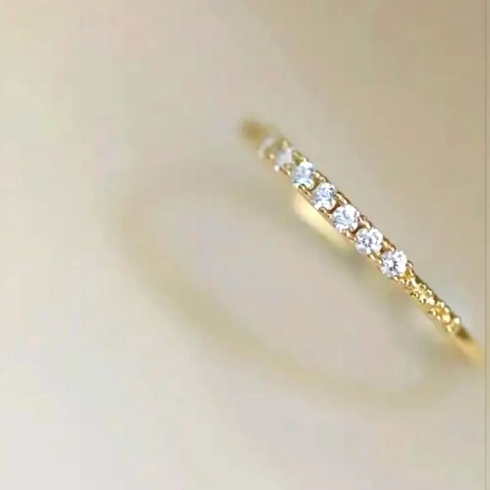 925 diamond simplicity ring sz 6