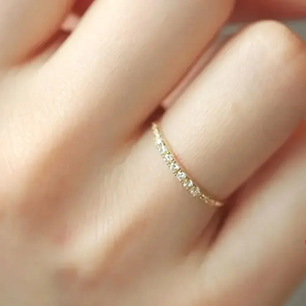 925 diamond simplicity ring sz 6