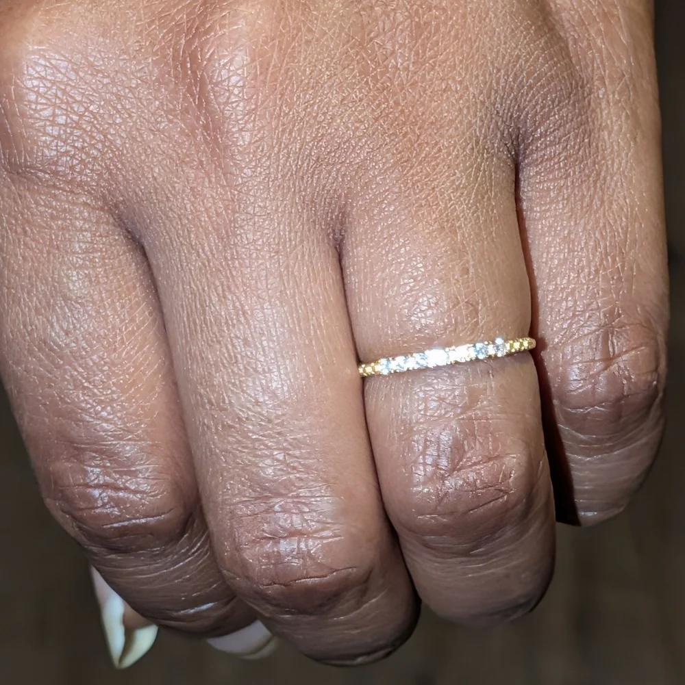 925 diamond simplicity ring sz 6
