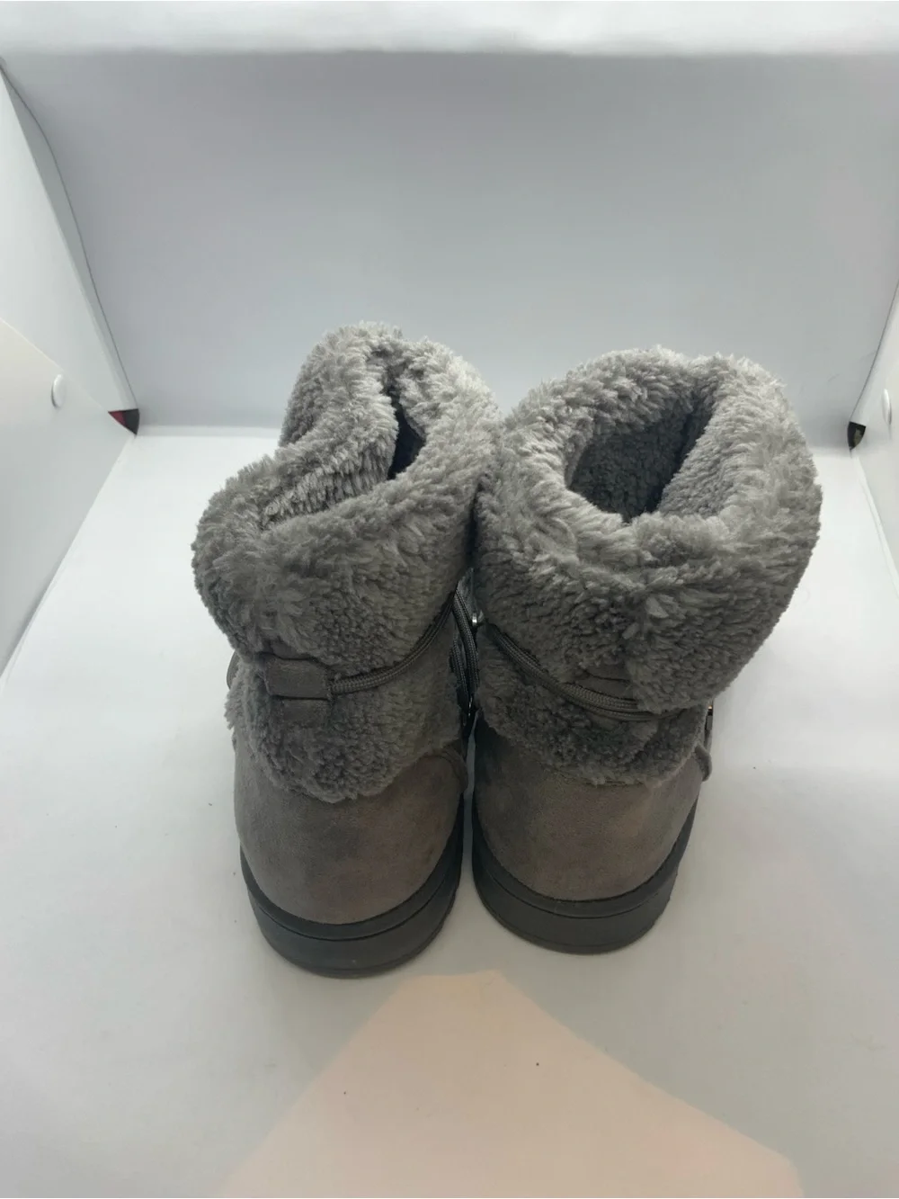 Isador Faux Shearling Bootie White Mountain Footwear.