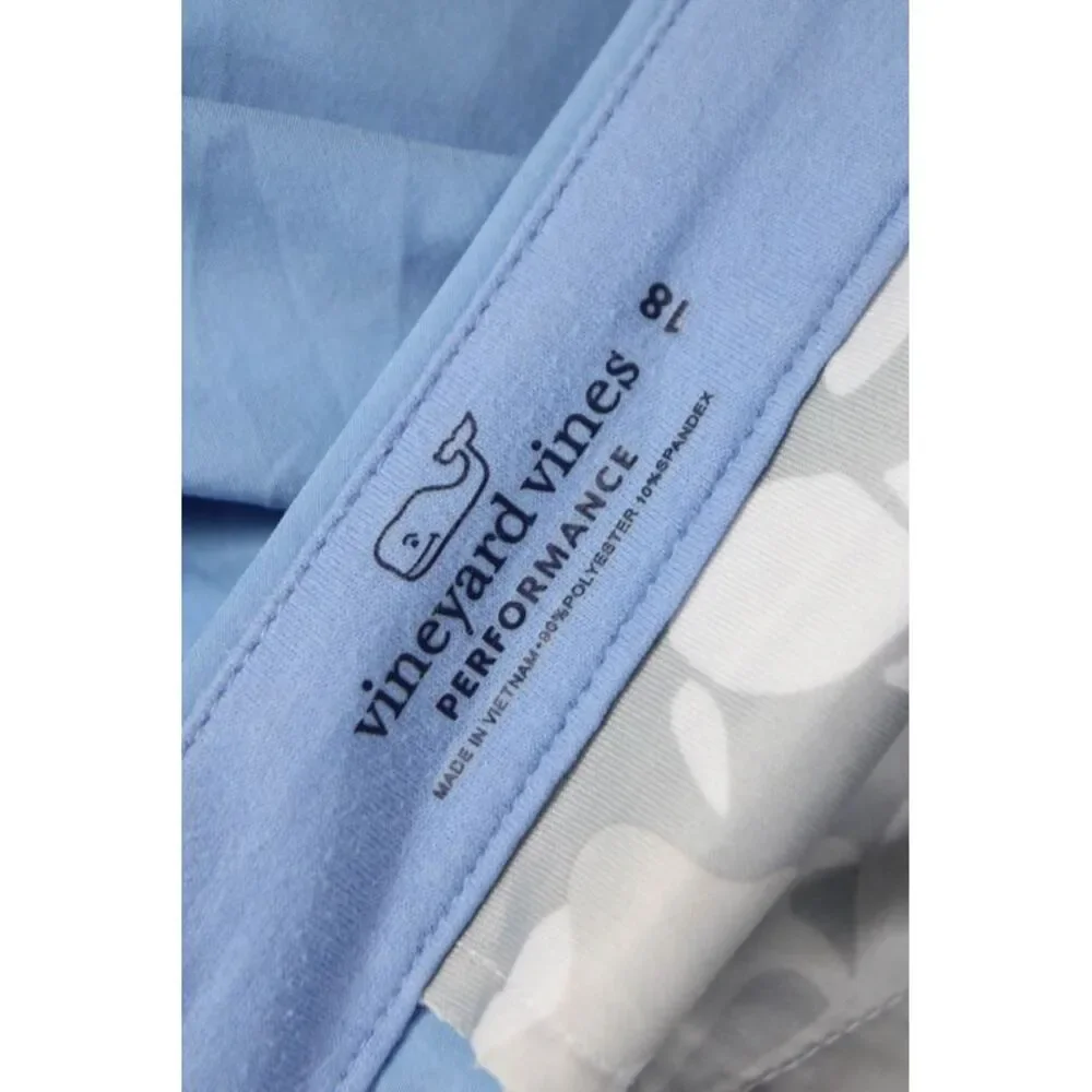 Vineyard Vines Boys Button Closure Flat Front Chino Pants Blue Size 18