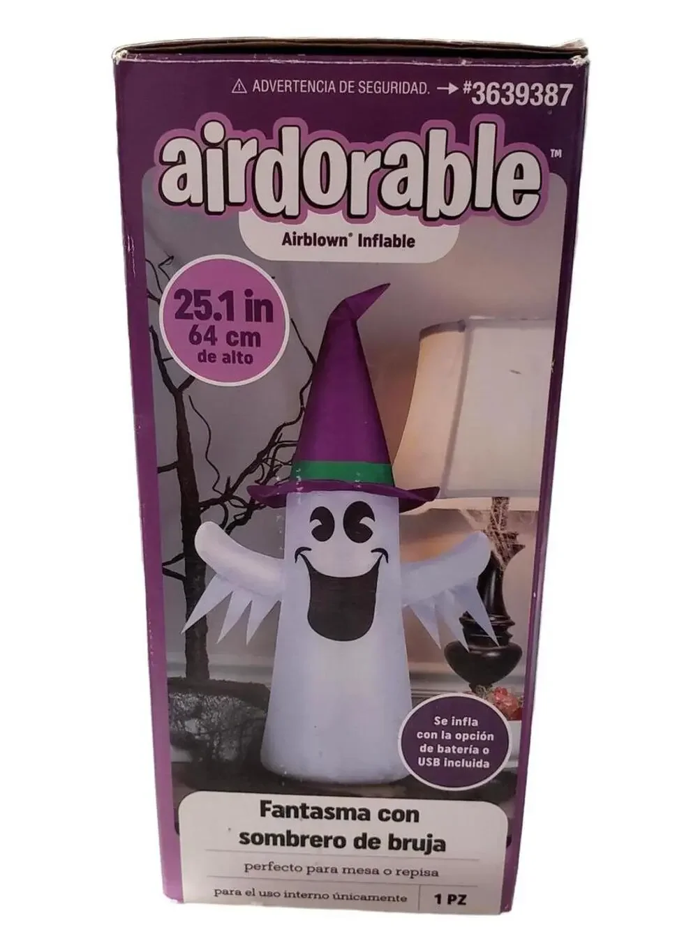 Airdorable Witch Hat Ghost Inflatable Halloween Decor - USB / Battery Operated