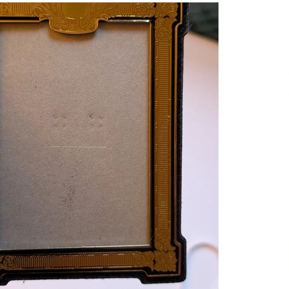 Art Deco VTG Gold & Black Ornate Mini Picture Frame 4.5x6 Neoclassical Regency