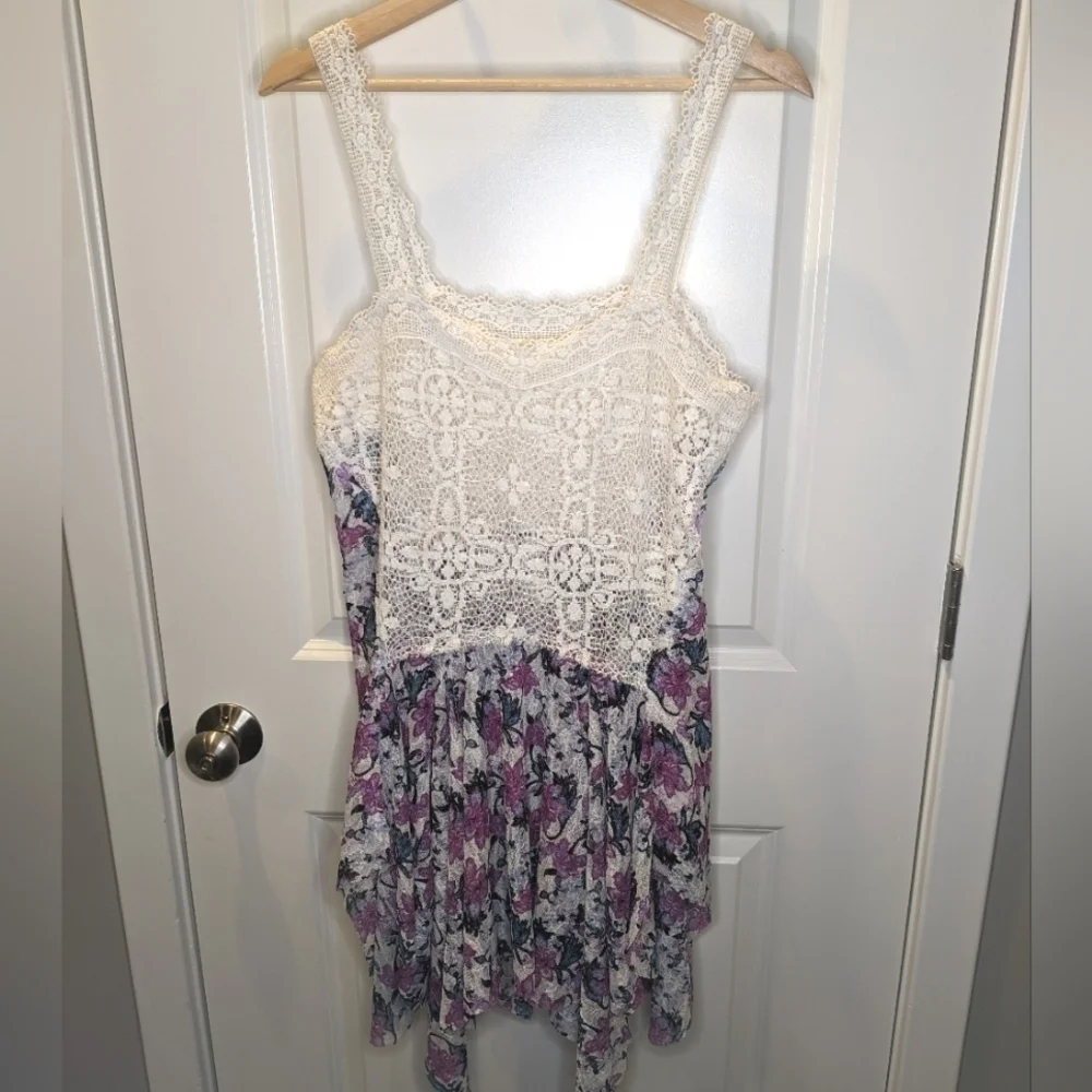 Free People cream purple