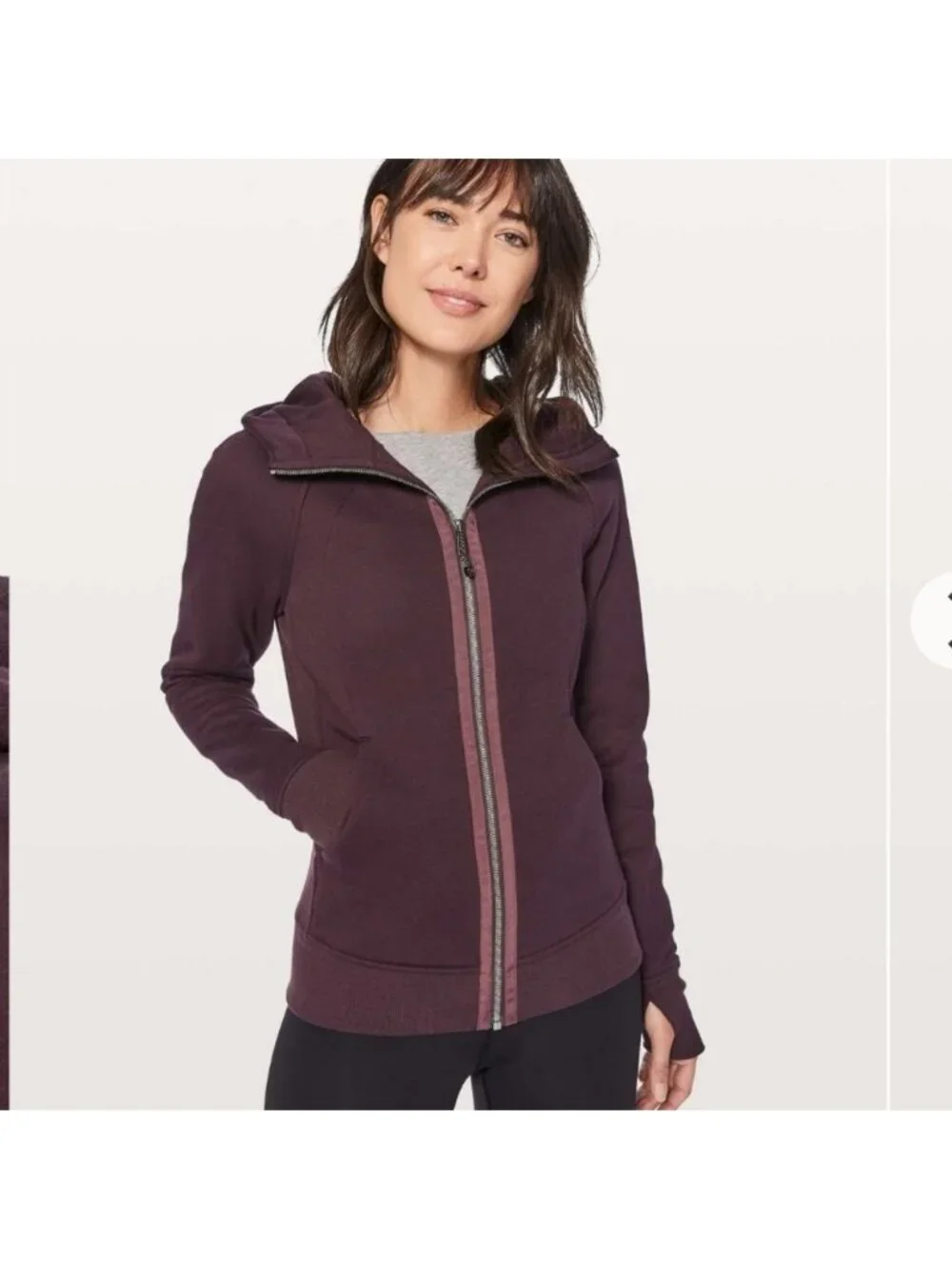 Lululemon Light As Warmth Scuba Black Cherry