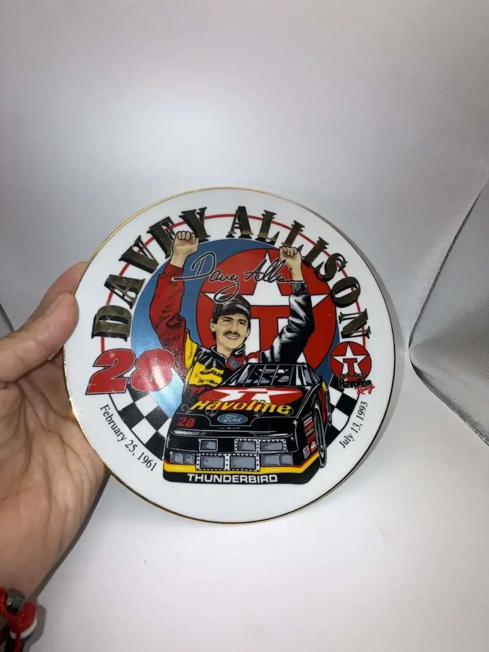 Davey Allison #28 Havoline Texaco Racing Commemorative Collector Plate