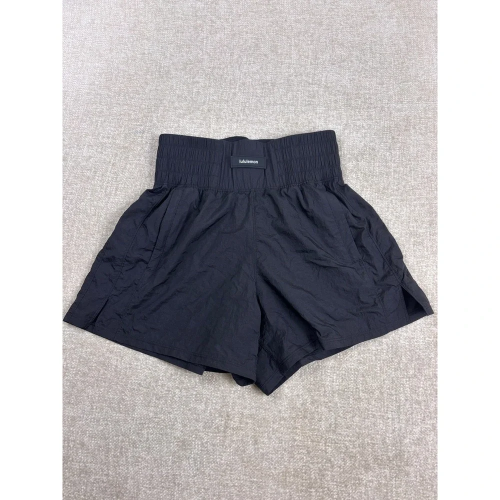 Lululemon Track That High-Rise Lined Short 3 Black Athletic Running Short Size 4