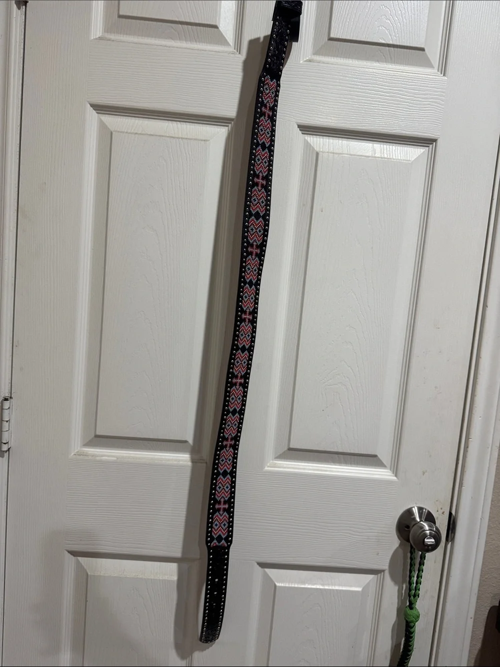 Beaded western belt