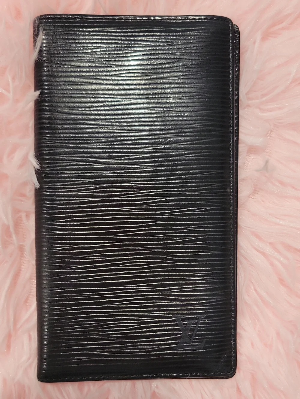 Louis Vuitton Black Epi Leather Checkbook Holder
