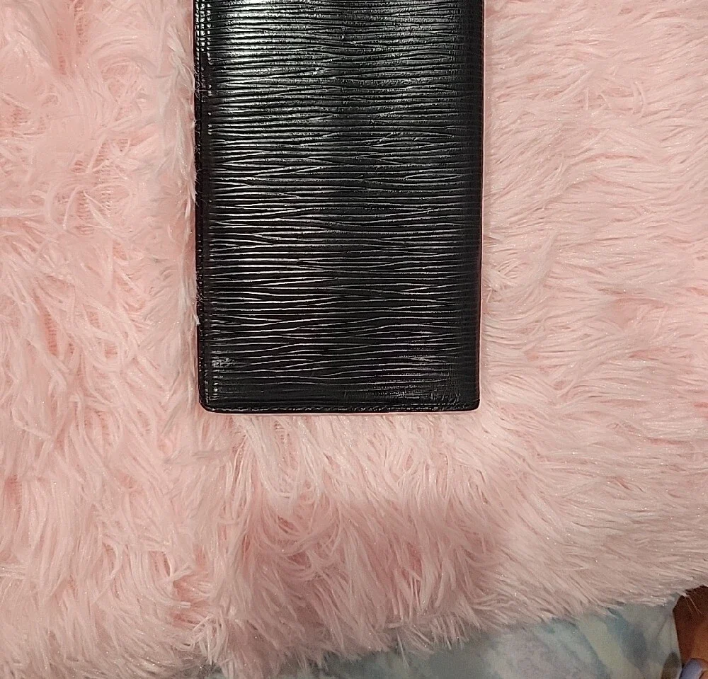 Louis Vuitton Black Epi Leather Checkbook Holder