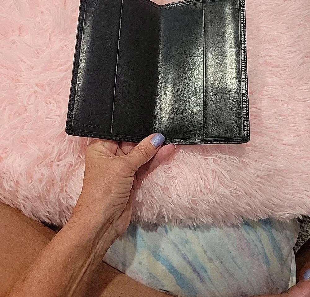 Louis Vuitton Black Epi Leather Checkbook Holder