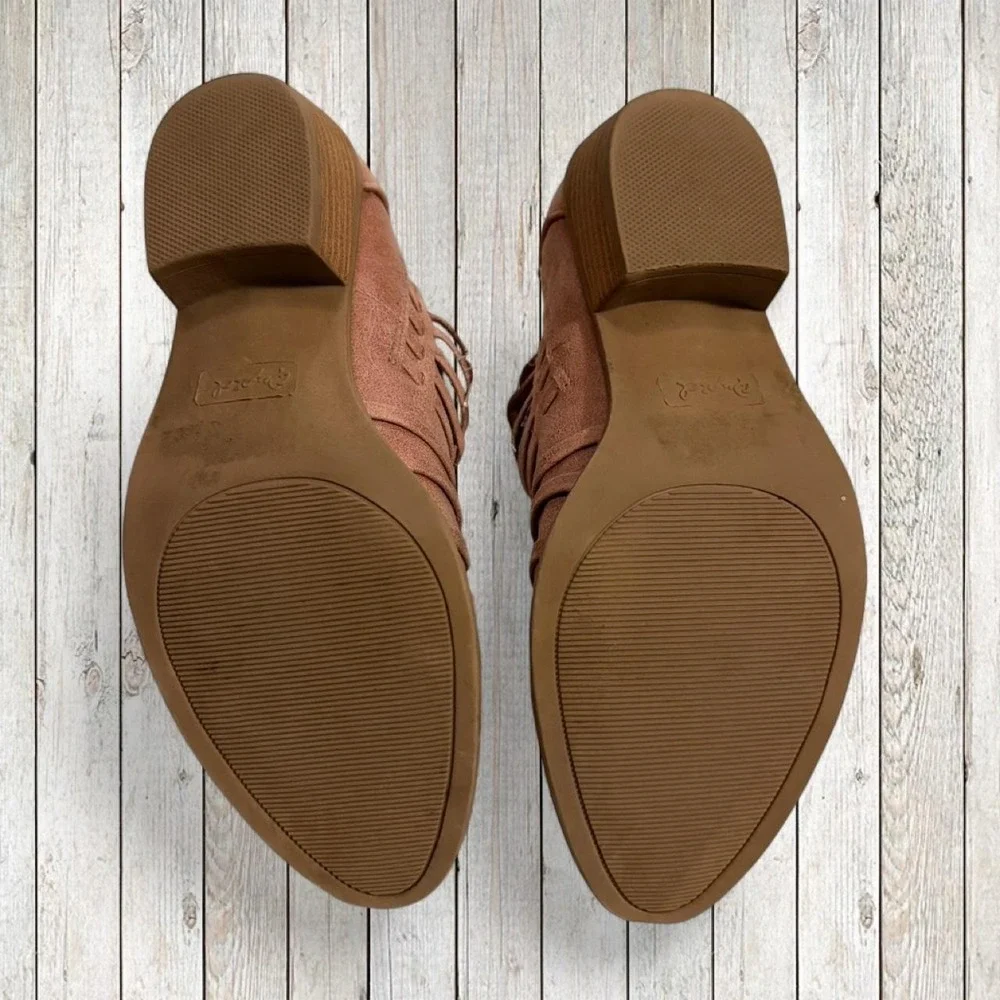 Women's Pink and Tan Boots