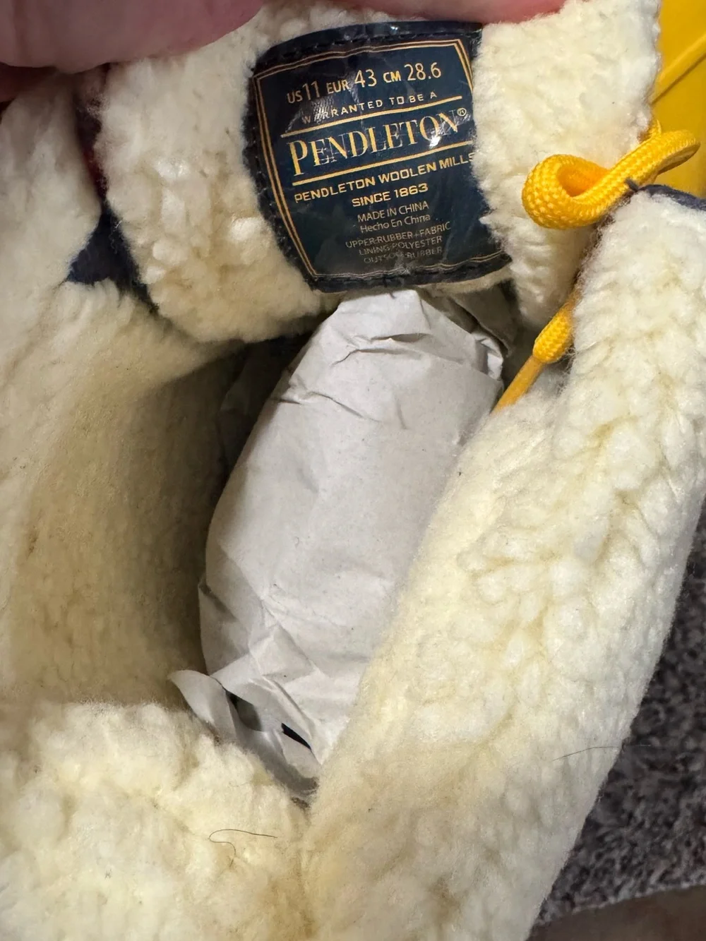 Pendleton shearling lined