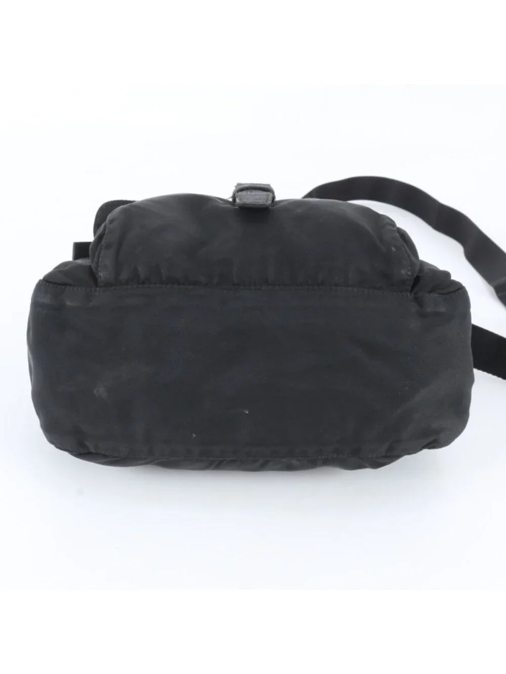 Prada Tessuto Nylon Triangle Logo Leather Shoulder Bag Crossbody Messenger