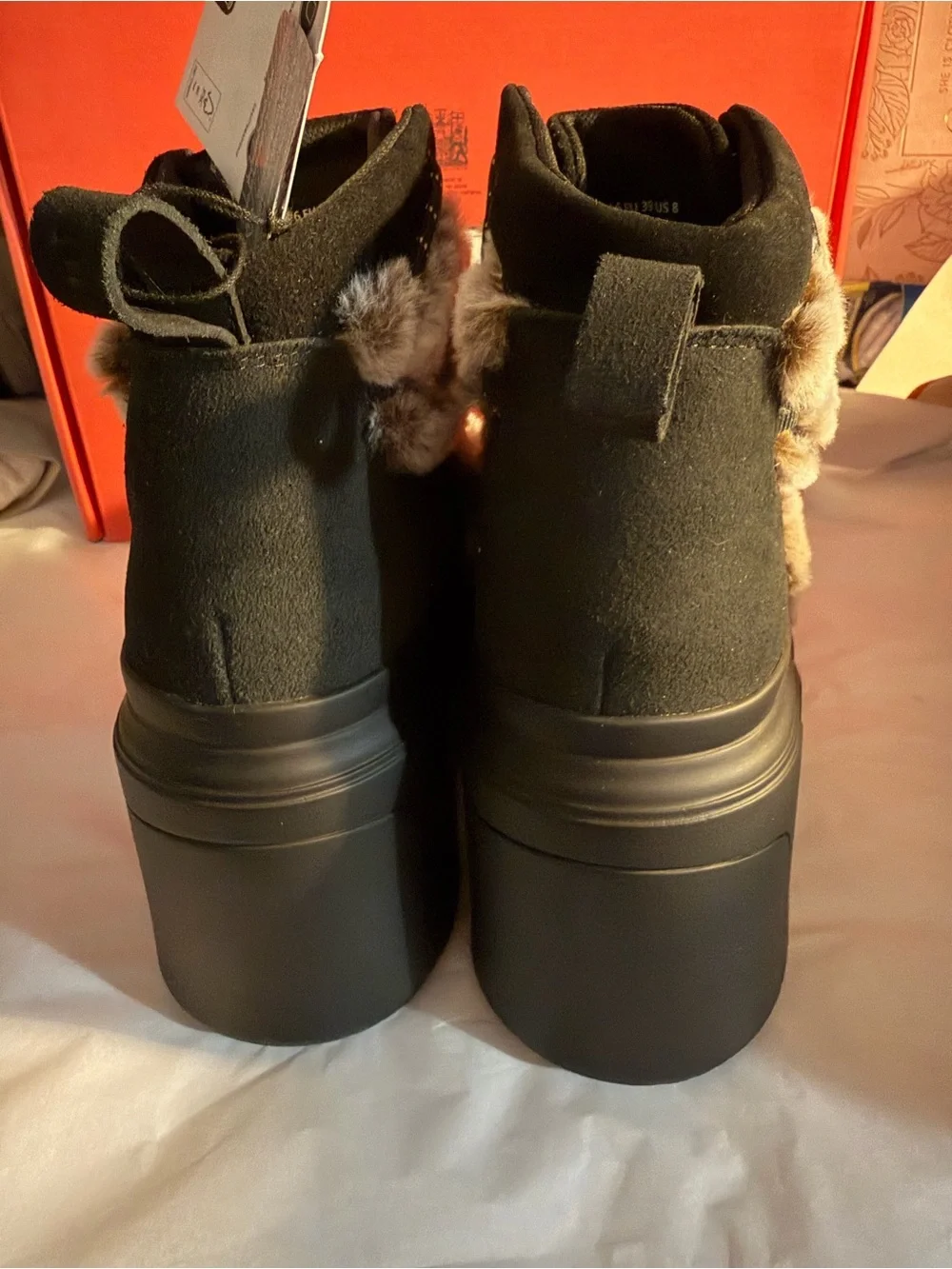 HUNTER Waterproof Faux Fur Trimmed Lace Up 🖤
