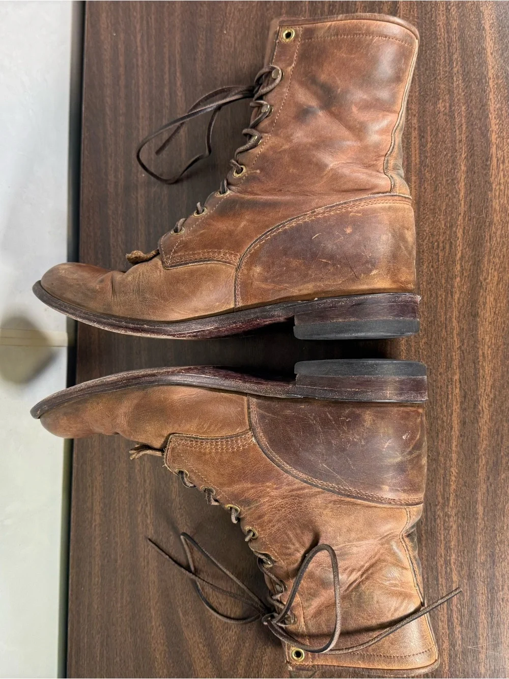 Justin Boot Kiltie Brown  Women’s Size 7.5 C Cowgirl Country Roper Distressed