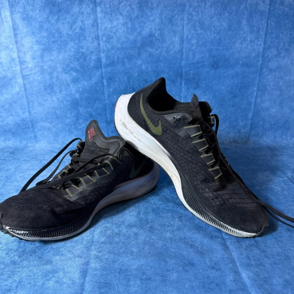 Nike Air Zoom Pegasus 37 Black Running Shoes Men's US 9.5 BQ9646-004