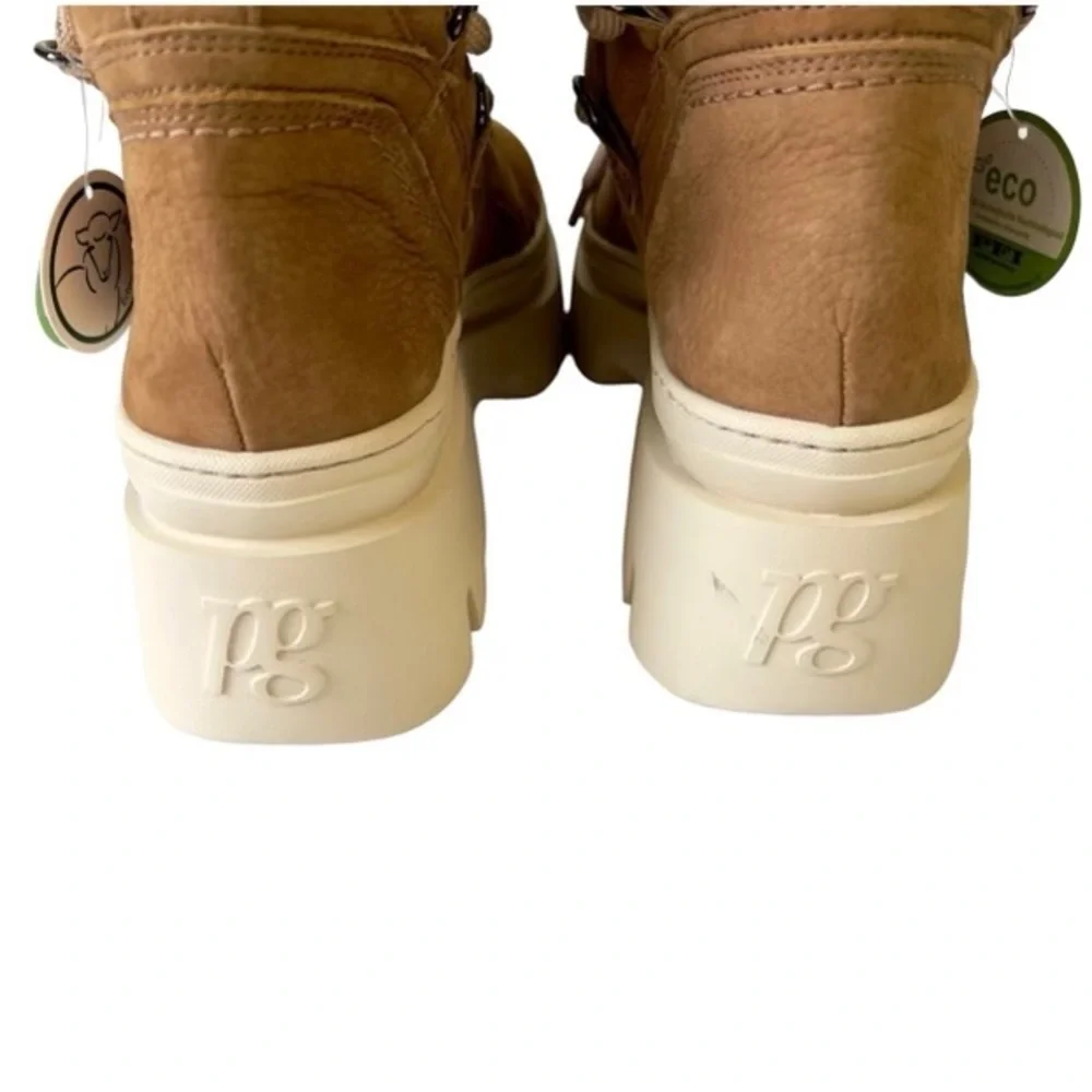 Paul Green Pandora Fluff Boots Camel Combo Women's Size 8 NWT Shearling