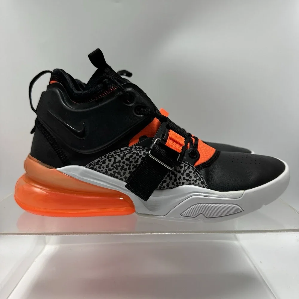 Nike Air Force 270 Safari Black Hyper Crimson Orange AH6772-004 Men's size 9