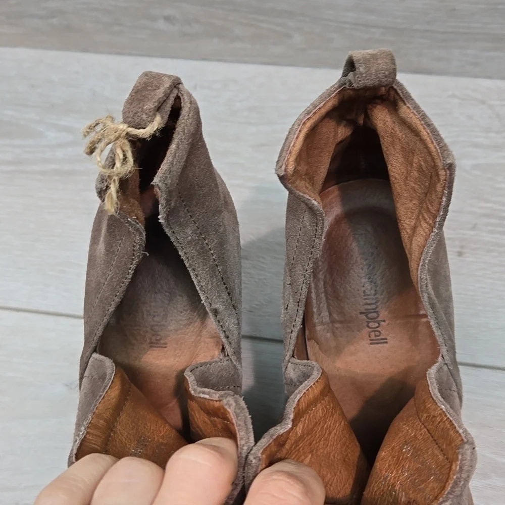 Jeffrey Campbell Women Cutout Side Heels Suede Moto Hobo boots shoes sz 8