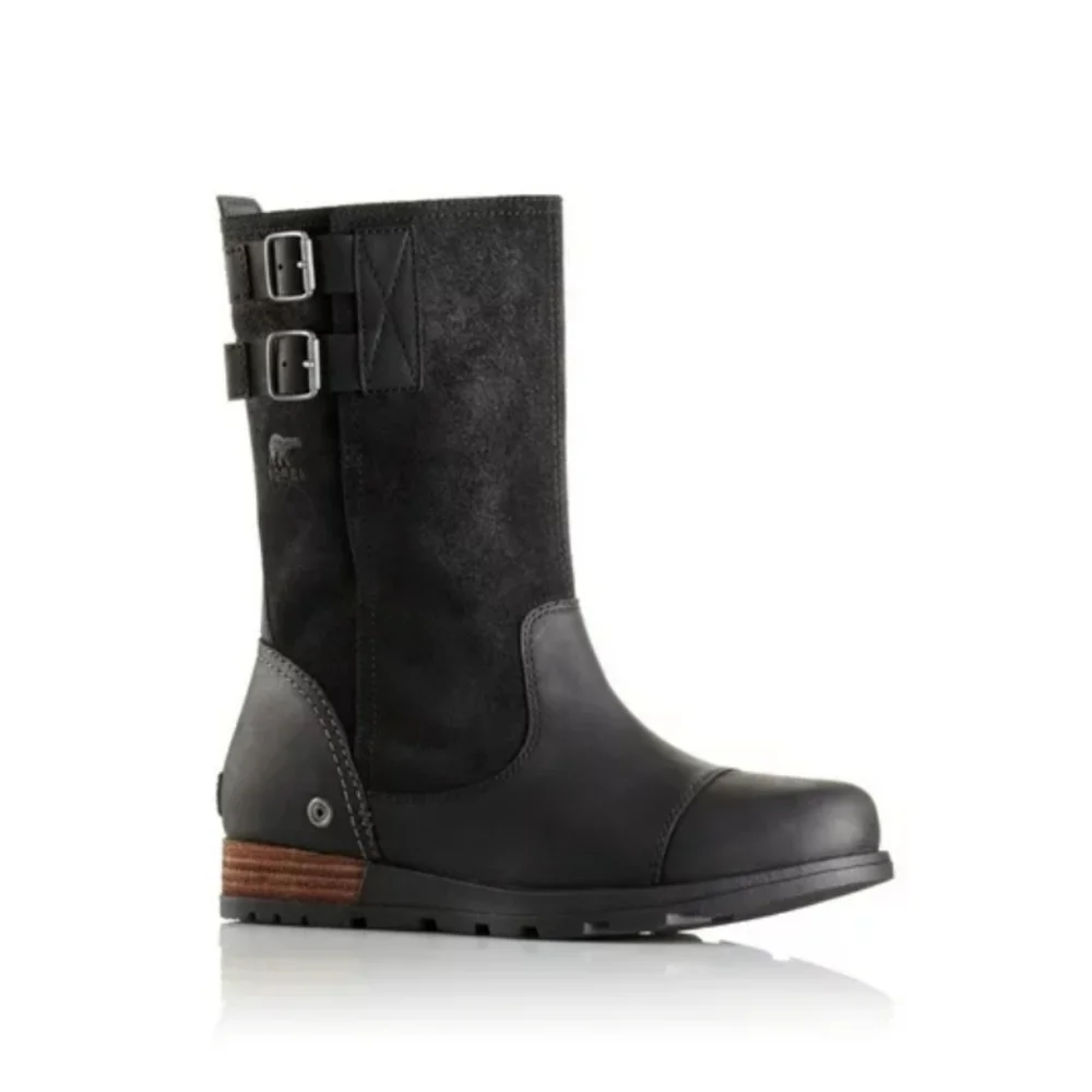Sorel Women Major Pull on Leather Boots shoes sz 9.5