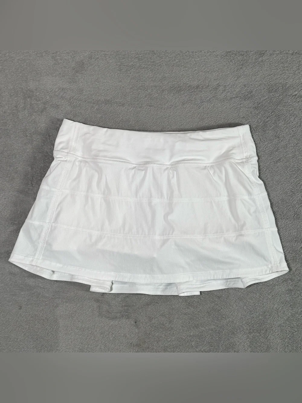 lululemon pace rival Mid-Rise Skirt White Tennis Golf Athletic Skort Womens Sz 8