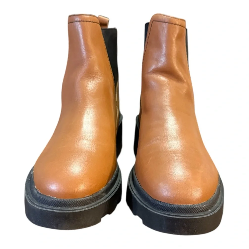 Marc Fisher Wade Leather Round Toe Chelsea Boot Women’s Size 8.5 M