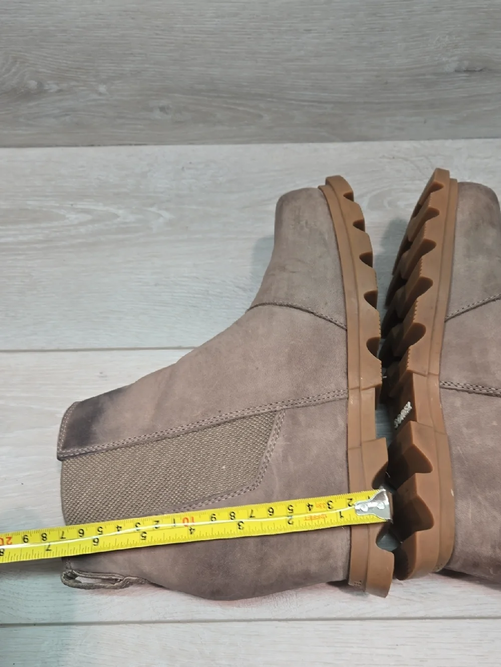 Sorel Women AnkleTaupe Suede Hidden Wedge Chelsea Booties Shoes Sz 7.5
