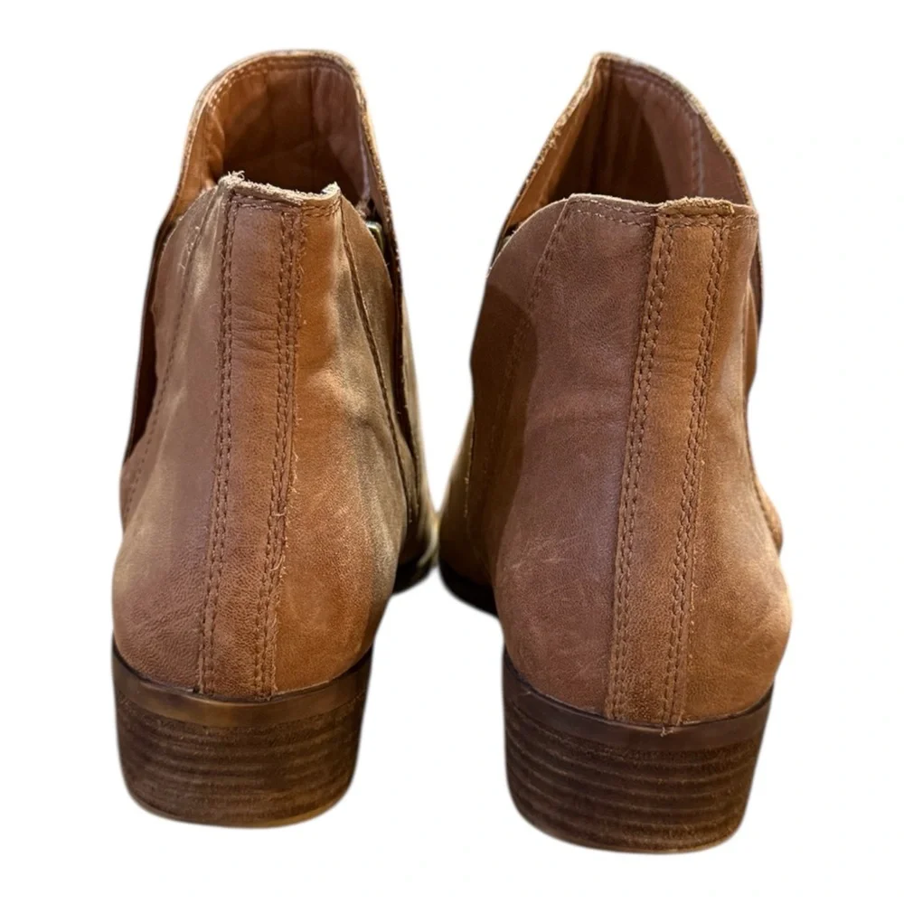 Lucky Brand Brenon Double Zip Leather Ankle Bootie Women’s Size 9 M