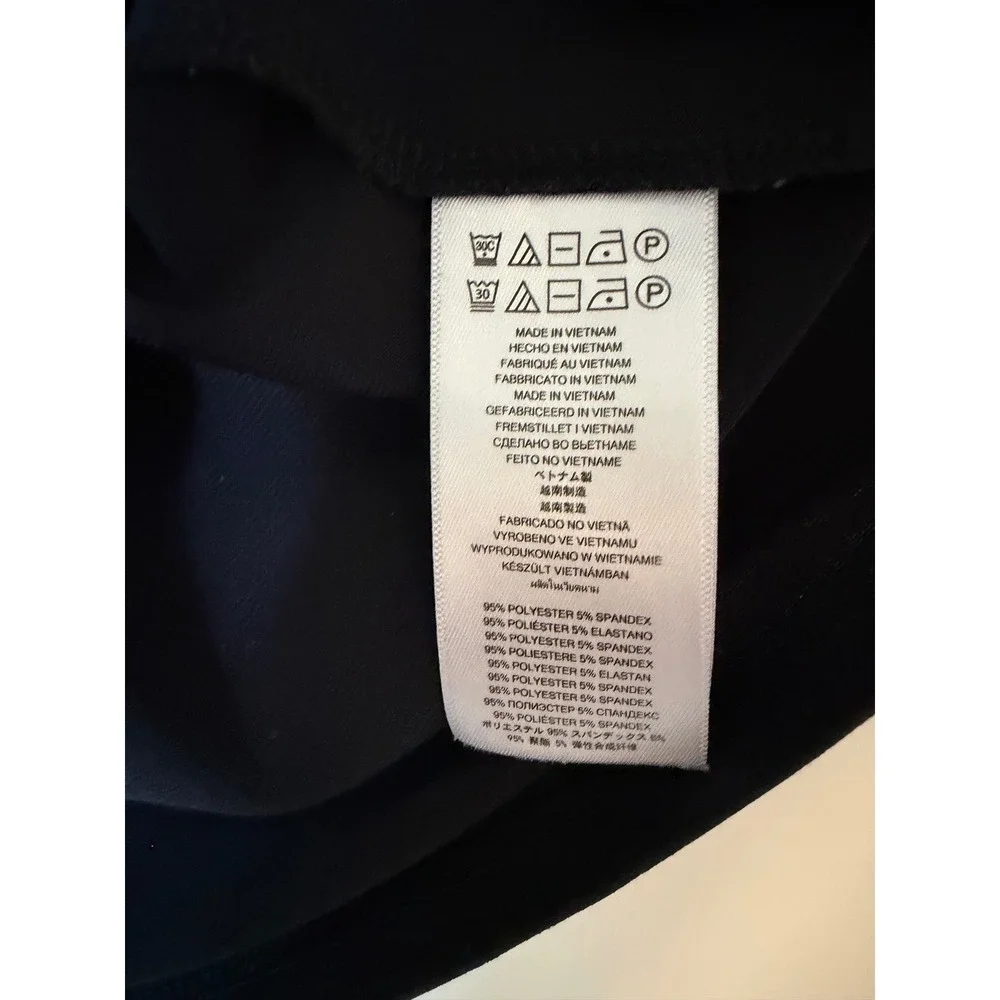 Michael Kors Black Grommet Dress Jersey Knit Tie Waist Professional Chic S