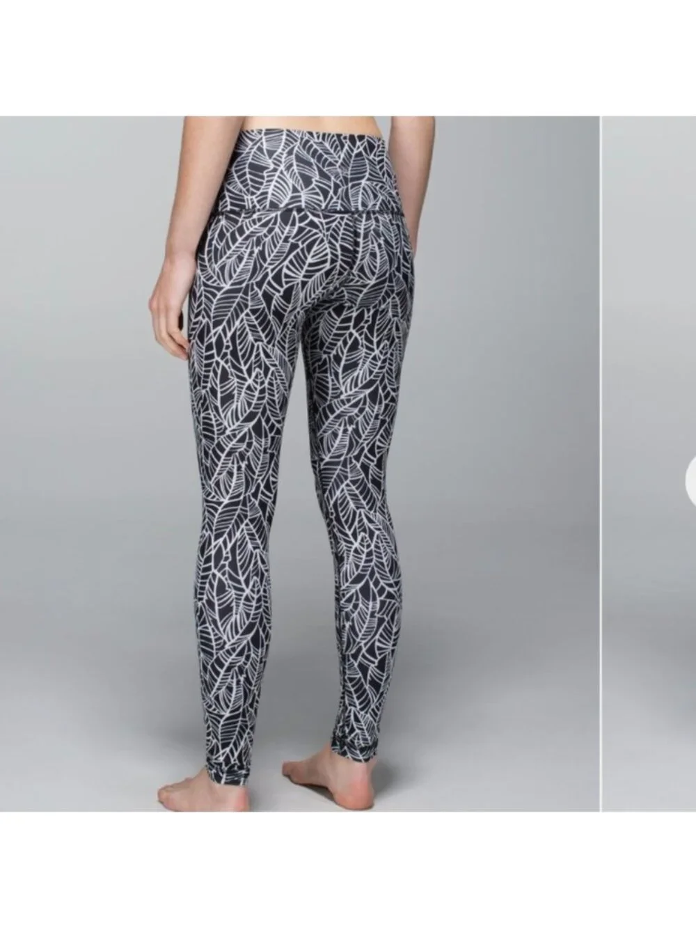 Lululemon Wunder Under Pant *Full-On Luxtreme (Roll Down)Pretty Palm Black Ang