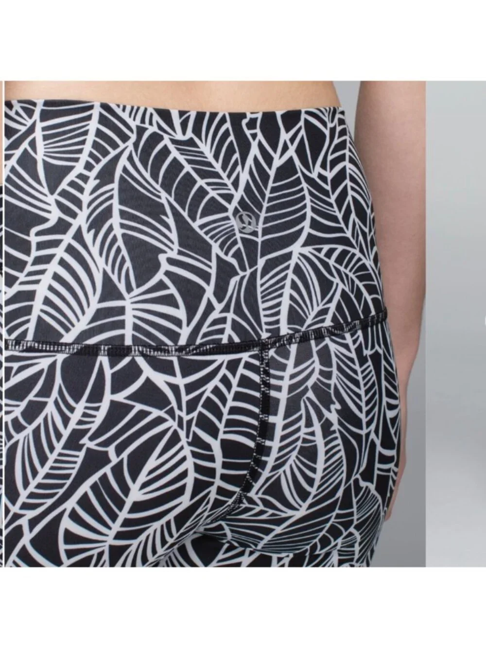 Lululemon Wunder Under Pant *Full-On Luxtreme (Roll Down)Pretty Palm Black Ang