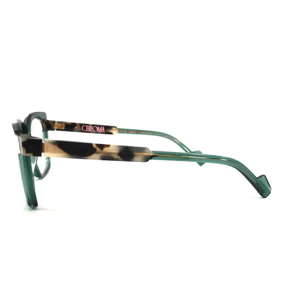Etnia Barcelona Eyeglasses Frames CHROMA N39 GRHV Green Havana 52-13-140