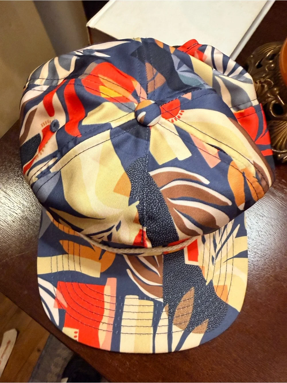 Howler Brothers - Tropical Print 5-Panel Hat in Navy, Red, Yellow, Cream
