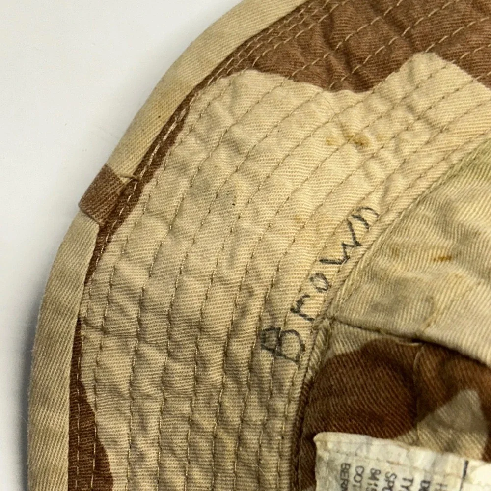 Bernard Cap Co Boonie Hat Tan Desert Camo Unisex 7 1/4 Military Sun Hat 0307