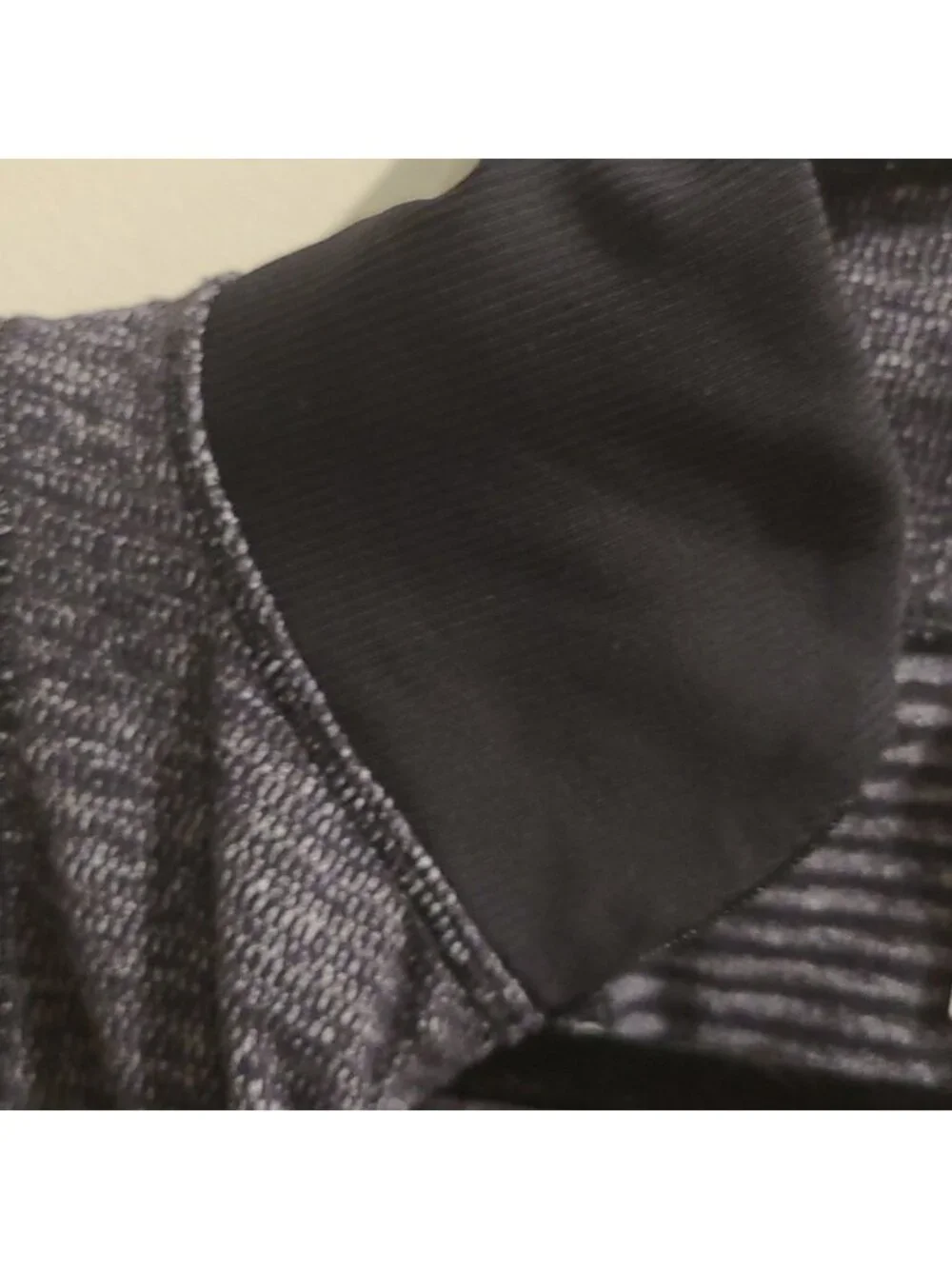 Lululemon Runderful 1/2 Zip Mini Check Pique Black Heathered Black / Black