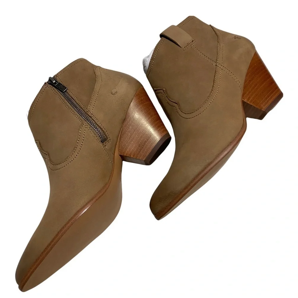 Frye Reina Western Style Bootie Sz 9.5 Ash