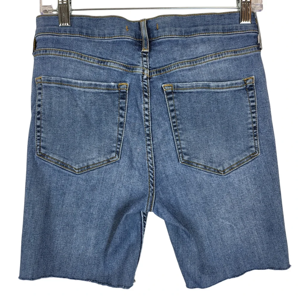 Free People‎ Distressed High Rise Bermuda Shorts Size 28 # 645