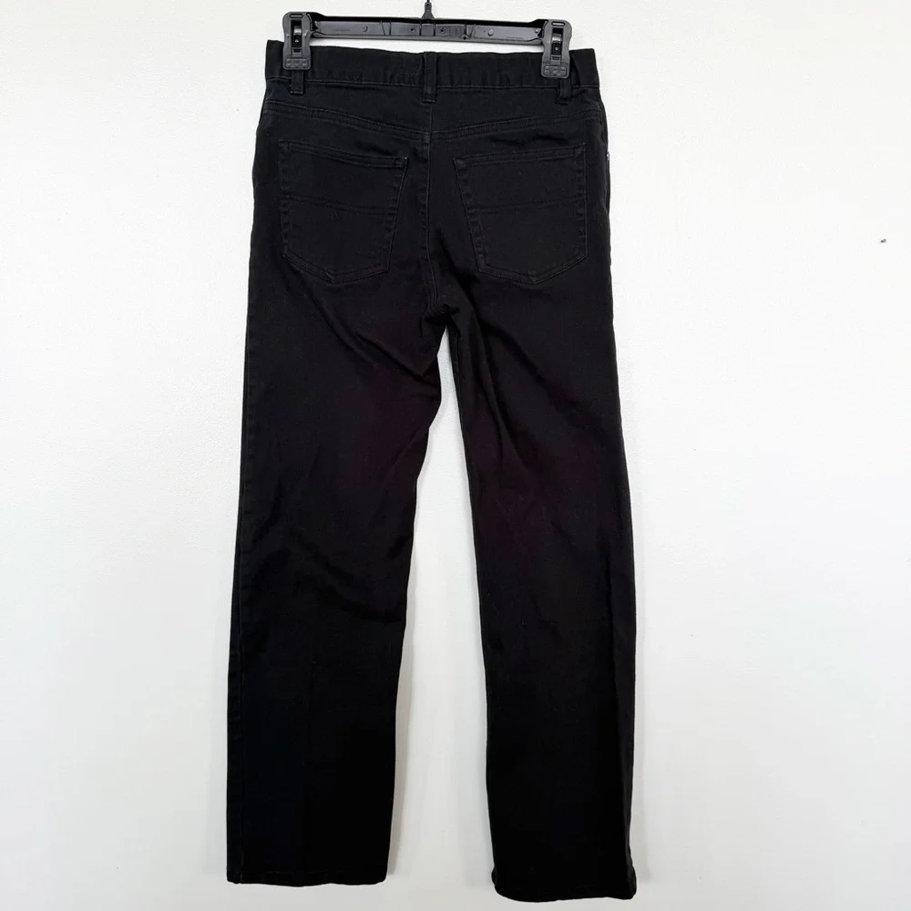 Faded Glory Boys Size 16 Slim Black Soot Jeans Adjustable Waist Denim Pants
