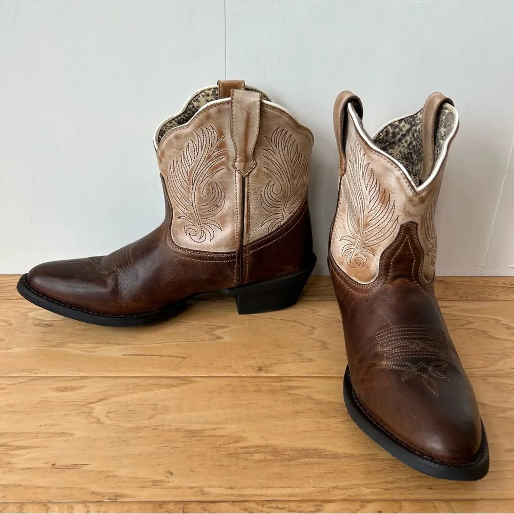 Laredo 11 M Tori Western Boot Ortholite Inserts Brown Tan Ankle Boot