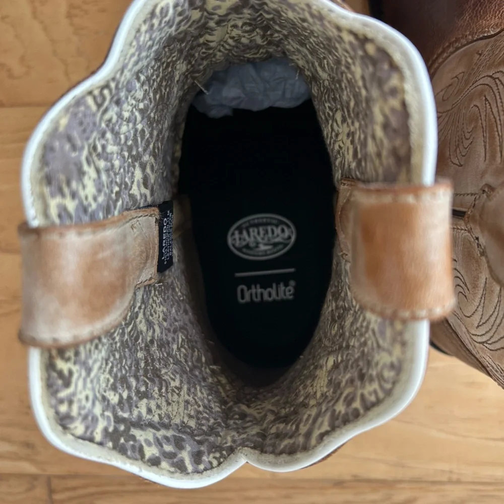 Laredo 11 M Tori Western Boot Ortholite Inserts Brown Tan Ankle Boot