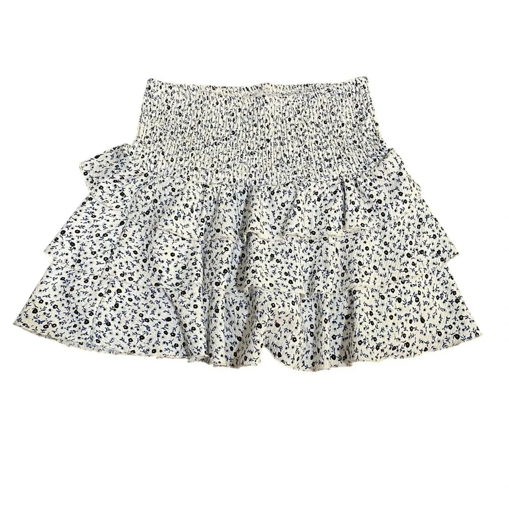 Zara Kids Ditzy Floral Ruffle Skort Size 10‎ Skirt Shorts Boho Cottagecore White