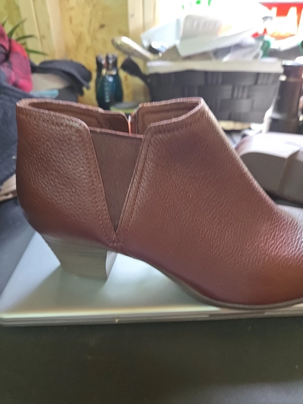 Clarks elastic zipper