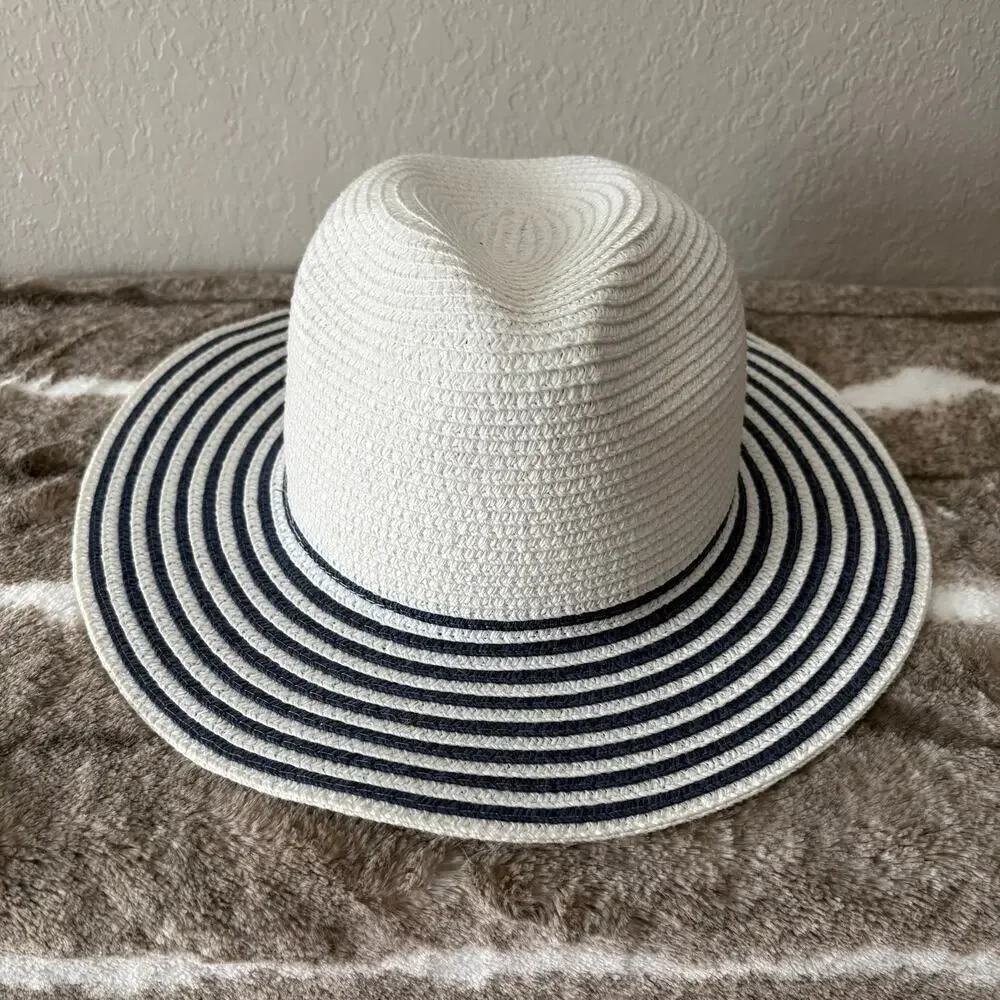 JONES NEW YORK Women's Sun Hat Sz OS Summer Cruise Ship Cabana Beachy Nautical