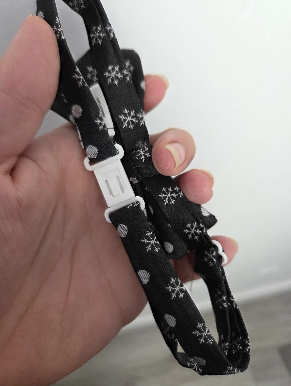 Boys Bowtie Winter Theme Black Snowflake Formal Church Christmas Family Photos