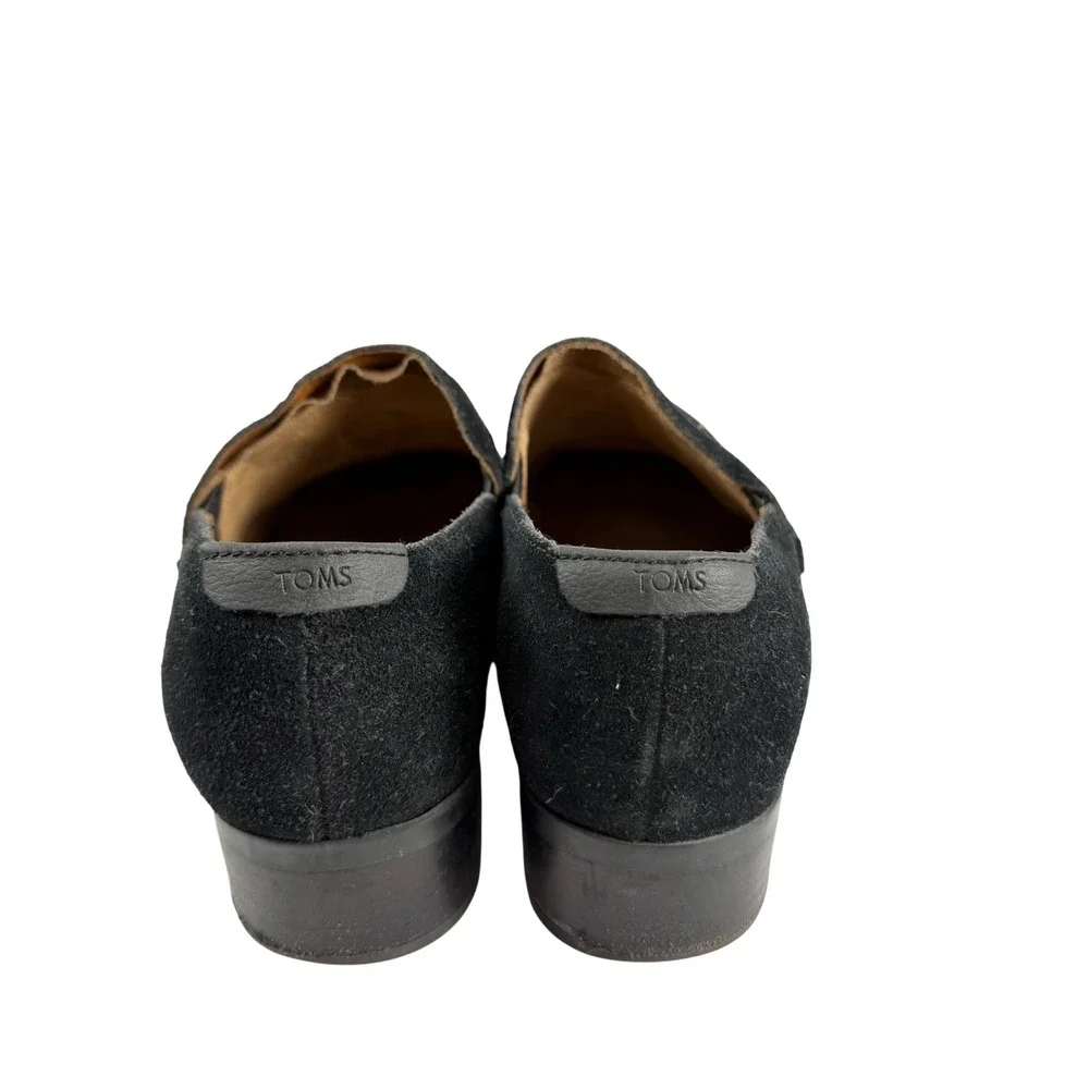 Toms black suede