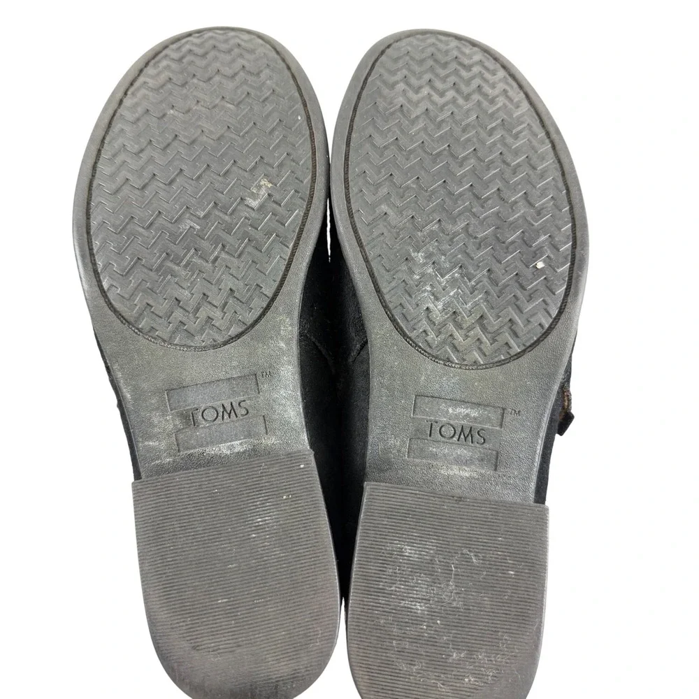 Toms black suede