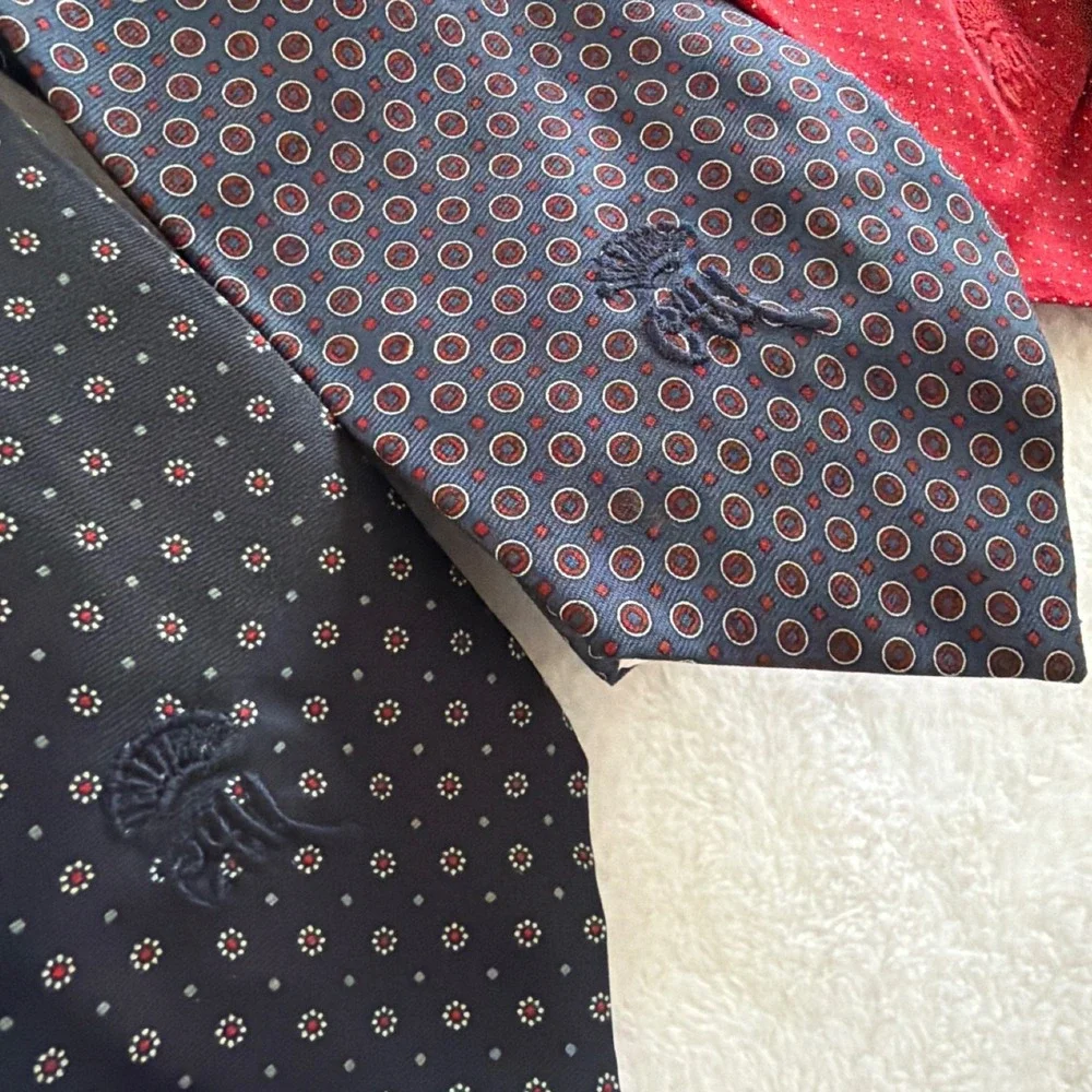 Countess Mara‎ Silk Tie Lot 9 Vintage Leopold Price & Rolle Striped Foulard Mens