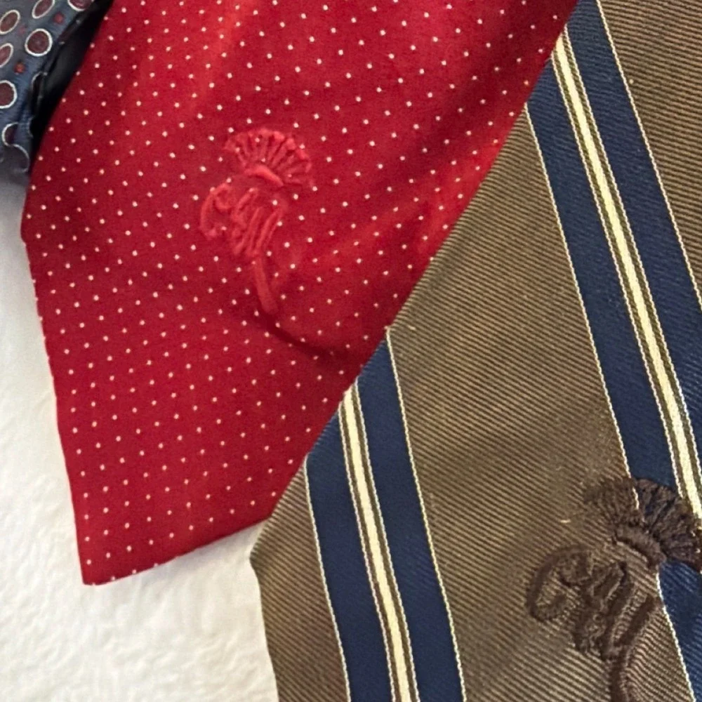 Countess Mara‎ Silk Tie Lot 9 Vintage Leopold Price & Rolle Striped Foulard Mens