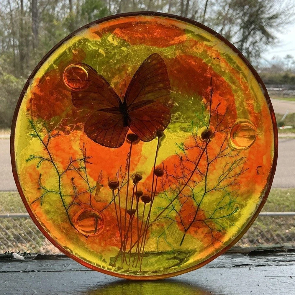 Vintage‎ MCM Orange Lucite 8